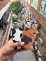 Luxury Cow Print Leather Phone Case for iPhone 13/14/15/16/17 Pro Max & Samsung S25/S26 Ultra – Premium Soft Protective Cover - Image 2