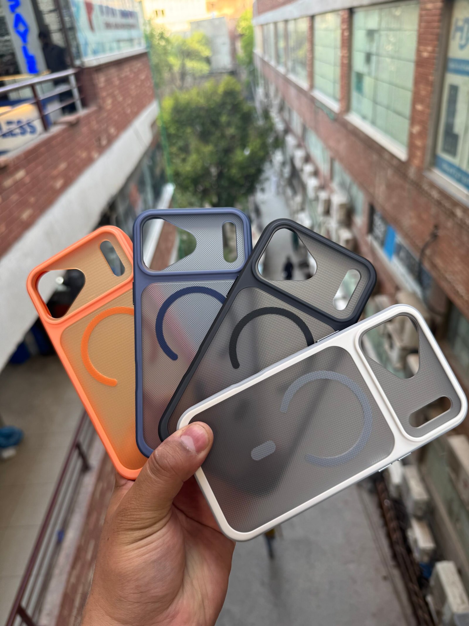 2026_05_19_17_31_34_IMG_5512 Premium Dotted Matte MagSafe Case for iPhone 17 Pro Max & iPhone 16 Pro Max – Metal Buttons Shockproof Slim Cover - Image 1