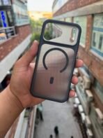 Premium Dotted Matte MagSafe Case for iPhone 17 Pro Max & iPhone 16 Pro Max – Metal Buttons Shockproof Slim Cover - Image 3