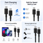 Samsung Type C To C Cable, PD Dual Type C Cord USB-C to C Cable For All Android and Samsung galaxy Note 10 Plus S20 S22 - Image 2